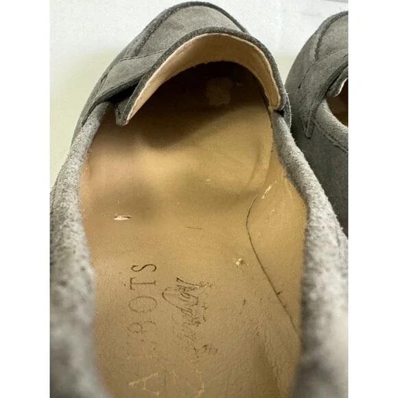 Talbots Corrine Women’s Suede Loafer Pumps Block Heel Size 8M Gray - Picture 10 of 16